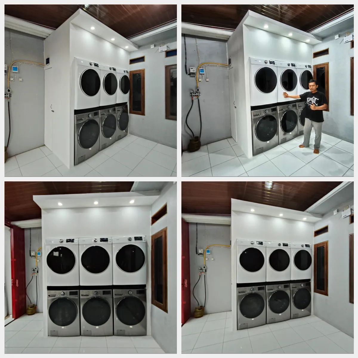Instalasi pake bisnis laundry Foggia & LG 3 set mesin